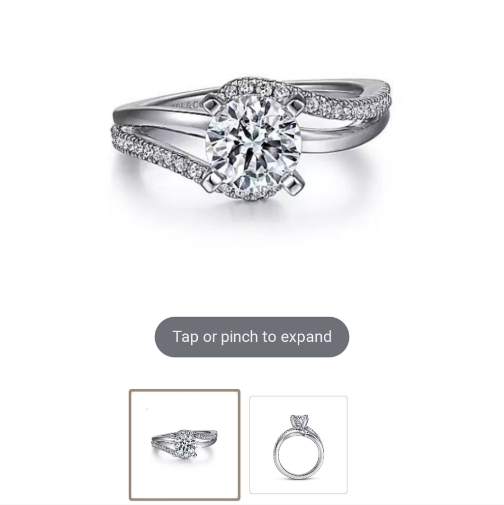 14K Gabriel & Co engagement ring - Picture 5 of 14